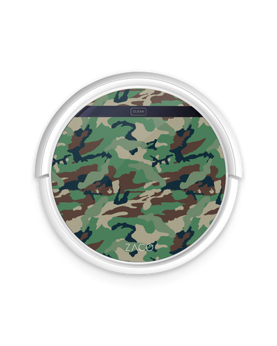 Green and Brown Camo Robotic Vacuum Cleaner Skin ZACO V5x