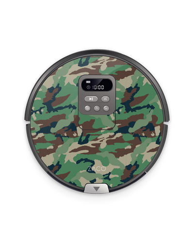 Green and Brown Camo Robotic Vacuum Cleaner Skin ZACO V85