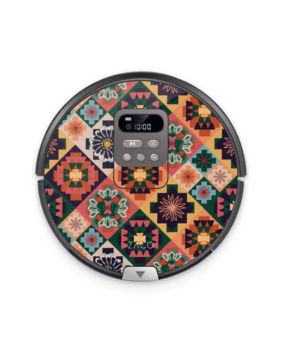 Holiday Patchwork Robotic Vacuum Cleaner Skin ZACO V85